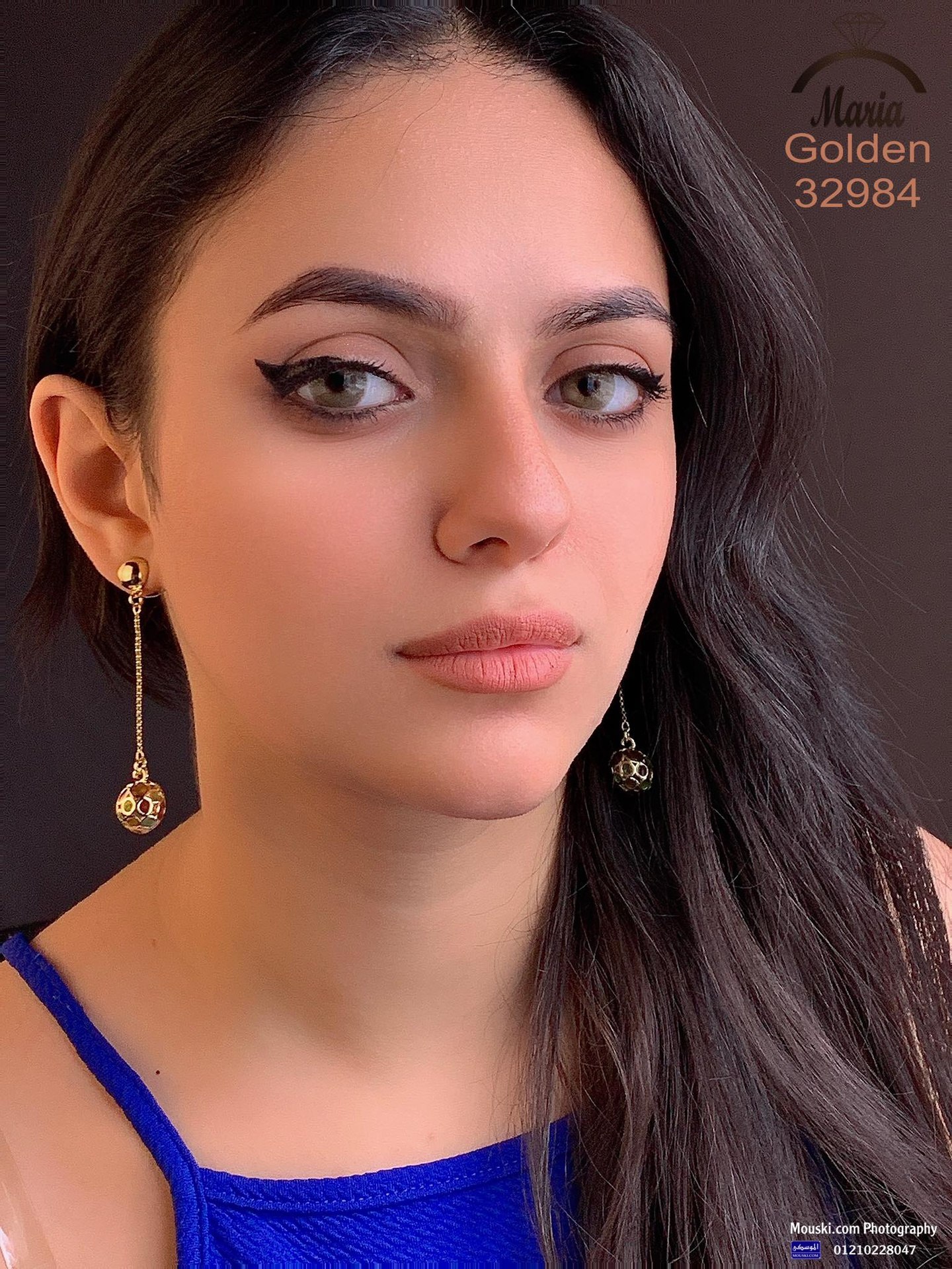 حلق ماريا الكرات المتدلية الذهبية الملونة ✨ - التفاصيل